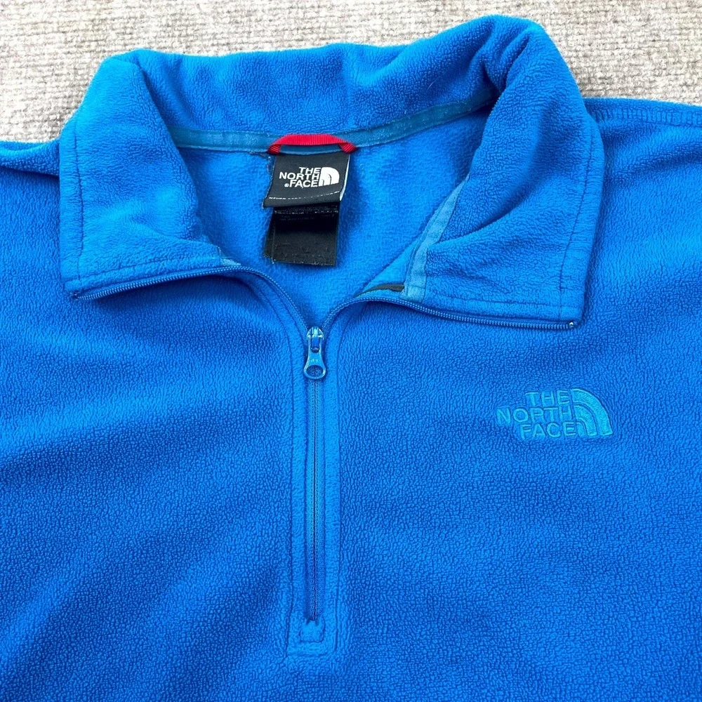 The North Face TKA 100 Glacier 1/4 Zip Sweatshirt Mens XL Blue Fleece Warm‎ Cozy